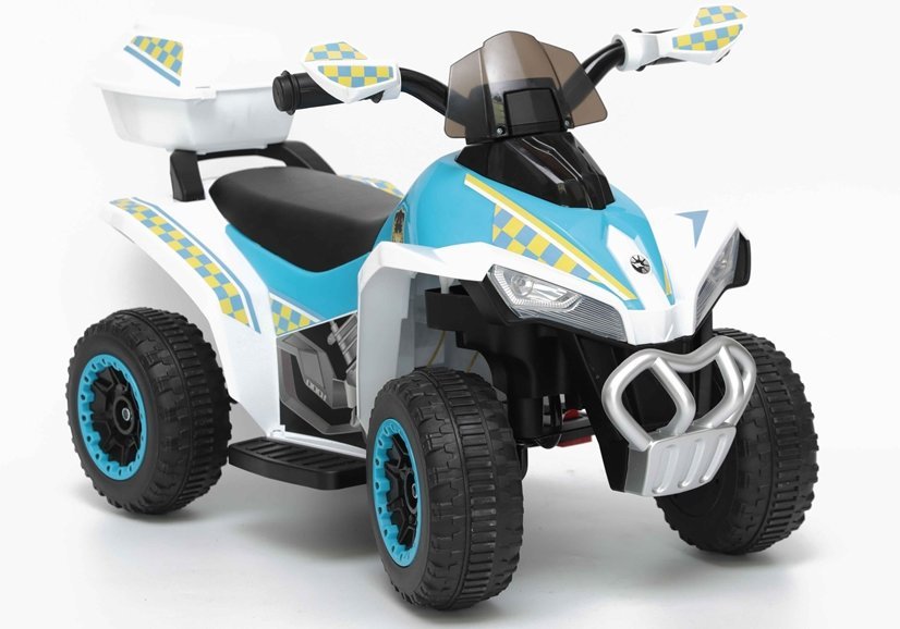 Dětská elektrická čtyřkolka Policie Race bílá - Obrázek 2