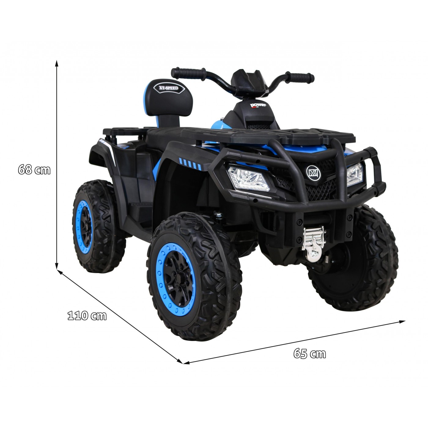Dětská elektrická čtyřkolka XT-Speed 4x80W 24V modrá - Obrázek 2