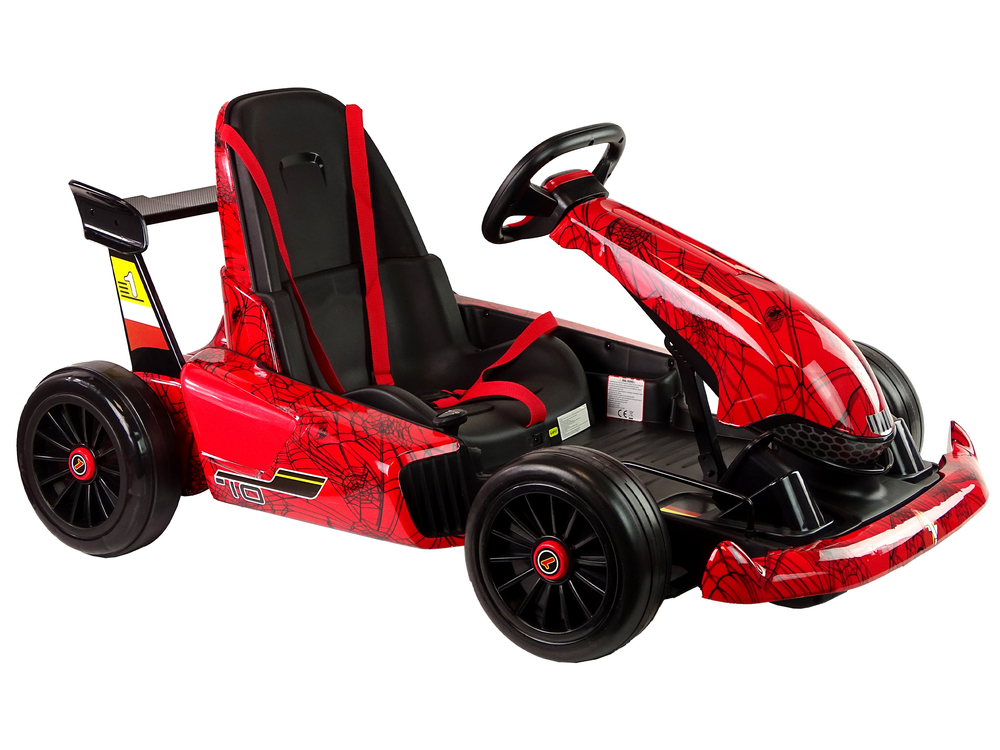 Dětská elektrická motokára Spider lakovaná červená - Obrázek 2
