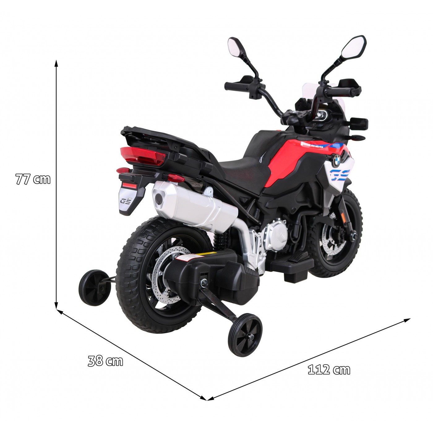 Dětská elektrická motorka BMW F850 GS červená - Obrázek 2
