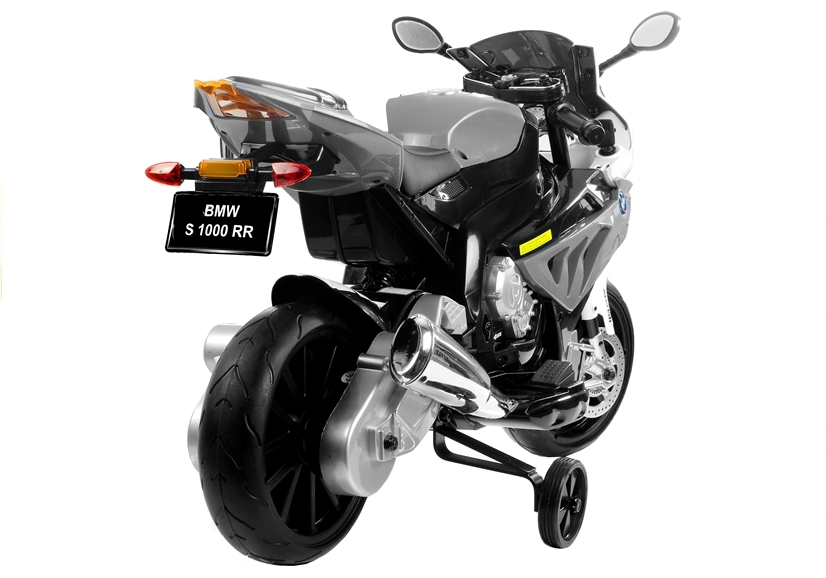 Dětská elektrická motorka BMW S1000RR Maxi stříbrná - Obrázek 2