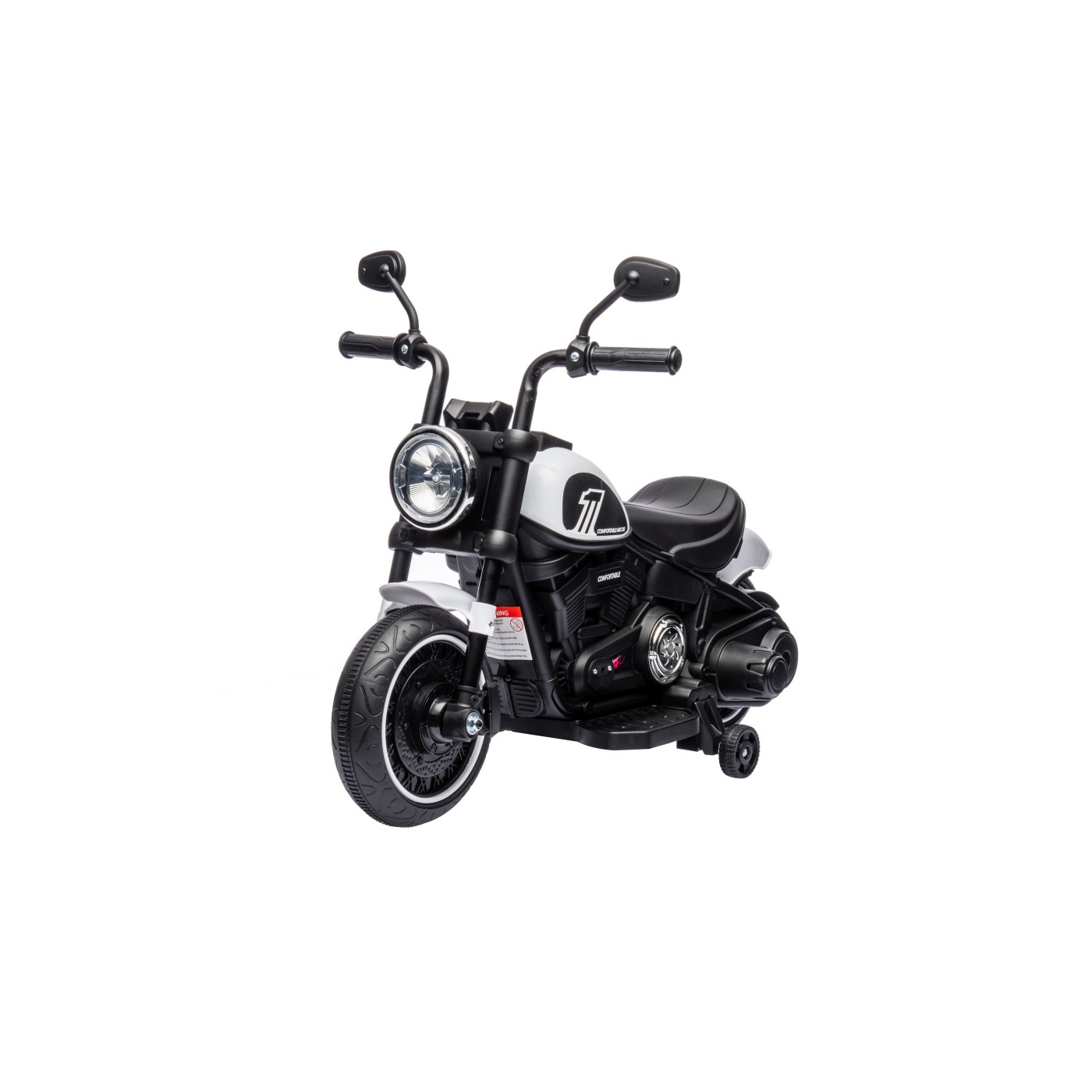 Dětská elektrická motorka Chopper Faster bílá - Obrázek 2
