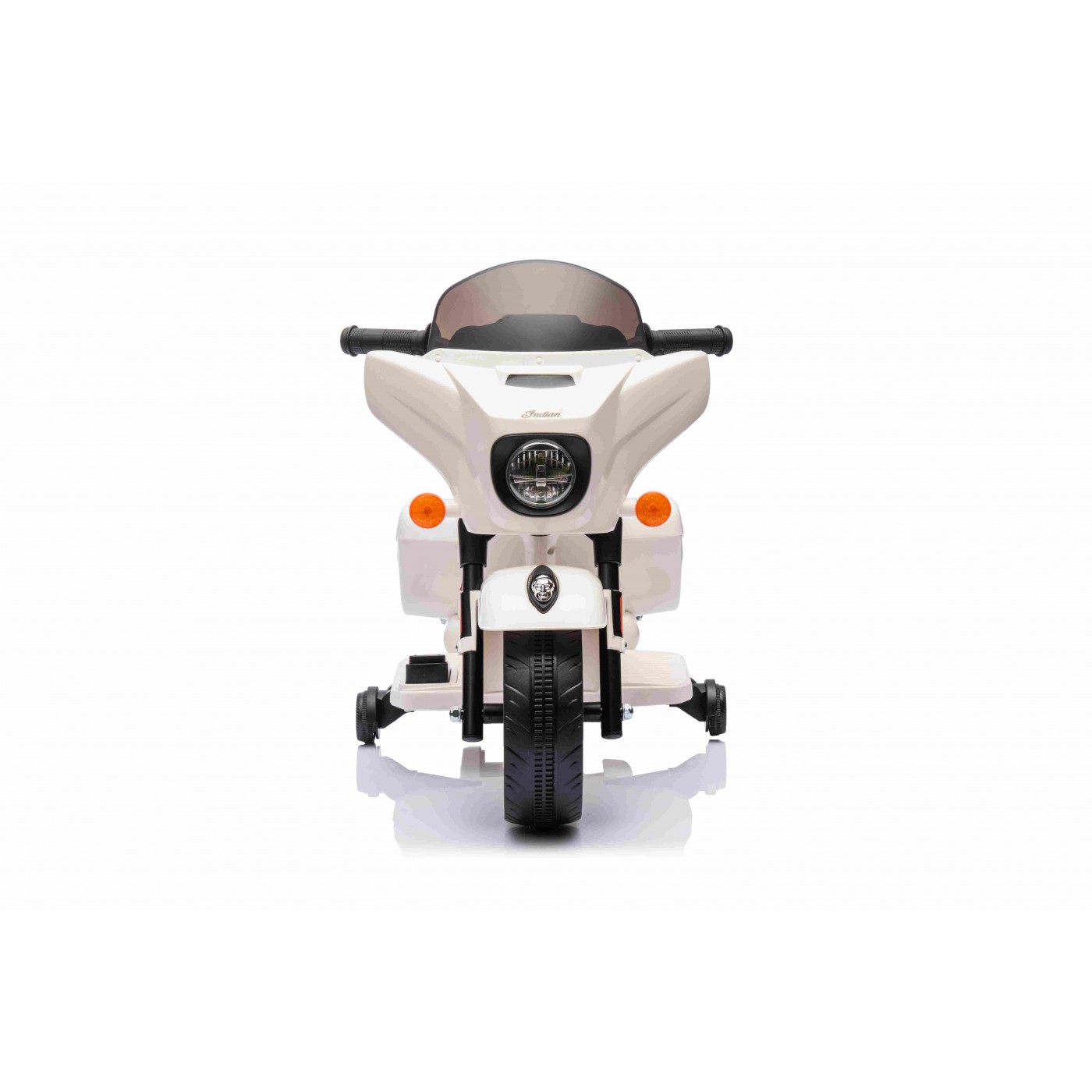 Dětská elektrická motorka Chopper INDIAN bílá - Obrázek 2