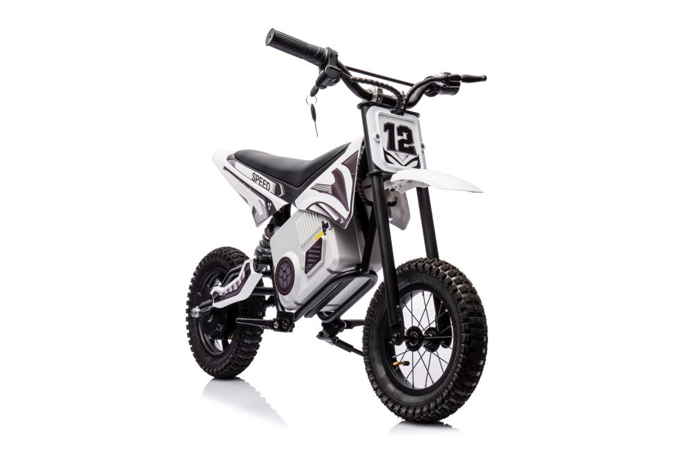 Dětská elektrická motorka Cross 350W 36V bílá - Obrázek 2