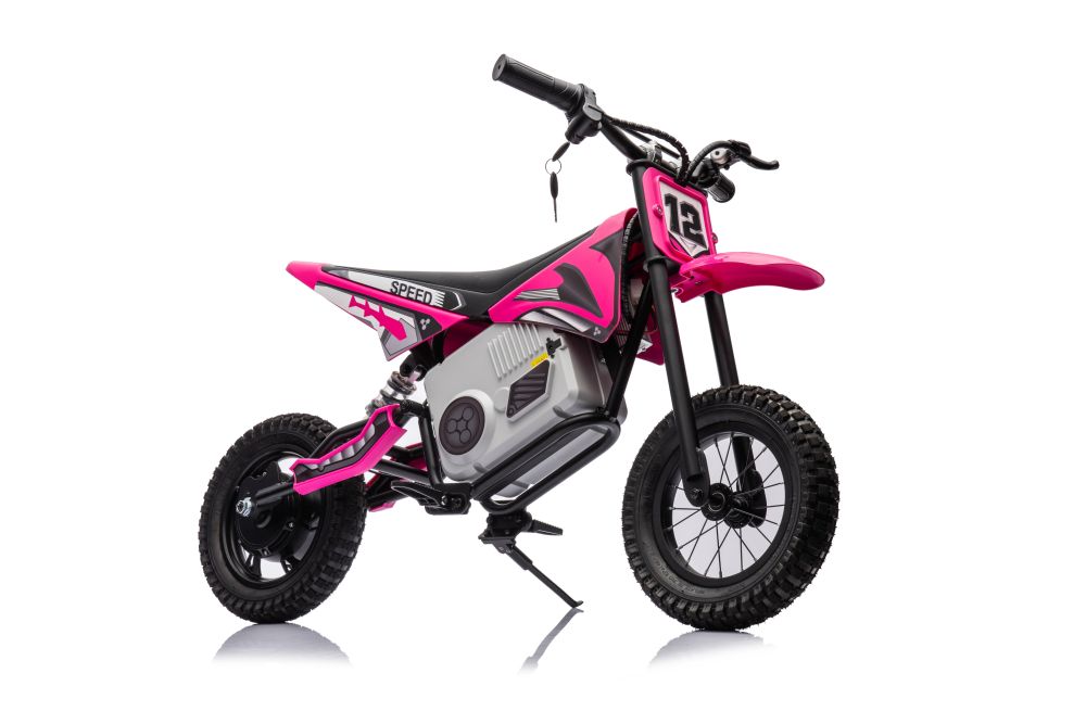 Dětská elektrická motorka Cross 350W 36V růžová - Obrázek 2