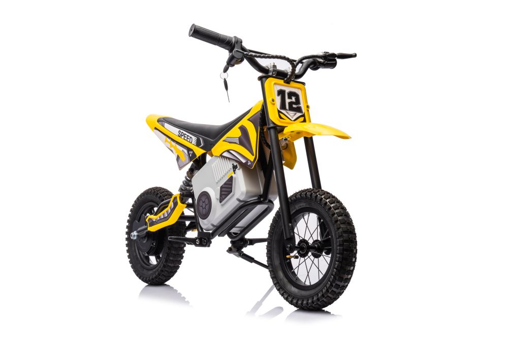 Dětská elektrická motorka Cross 350W 36V žlutá - Obrázek 2