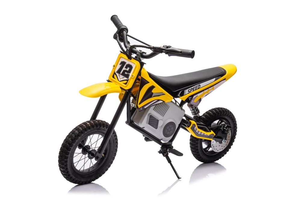 Dětská elektrická motorka Cross 350W 36V žlutá