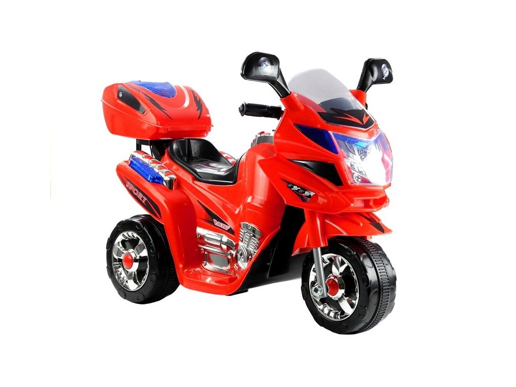 Dětská elektrická motorka červená - Obrázek 2