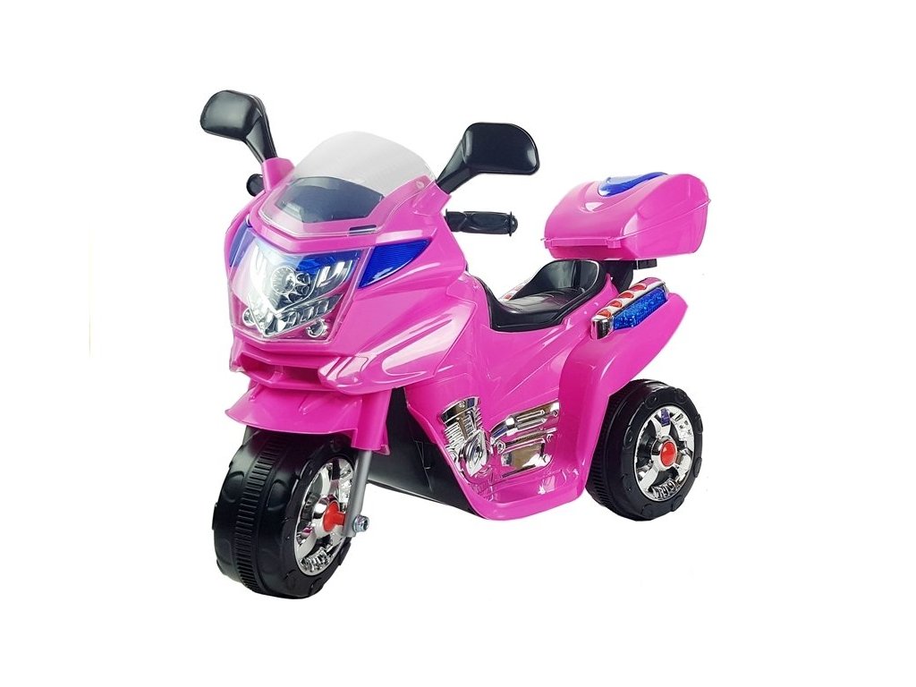 Dětská elektrická motorka růžová