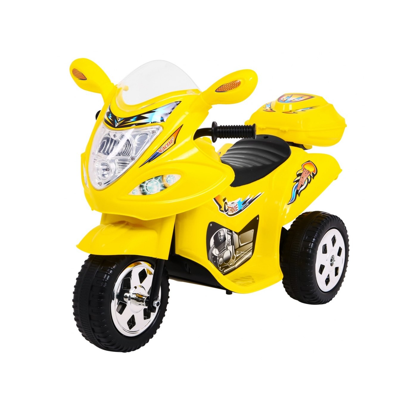 Dětská elektrická motorka skútr žlutý