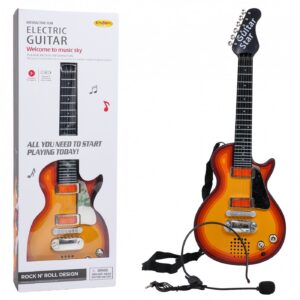 Dětská rocková elektrická kytara s mikrofonem