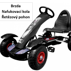 Dětská šlapací motokára formule 01 černá