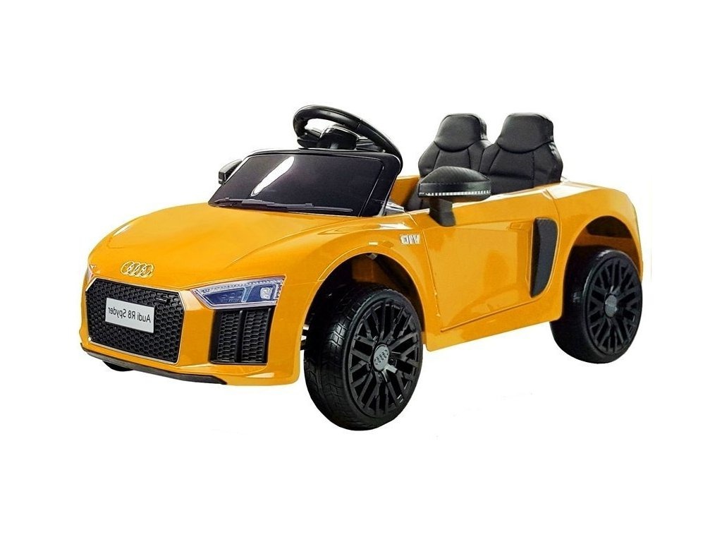 Dětské elektrické autíčko Audi R8 Spyder lakované žluté