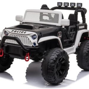 Dětské elektrické autíčko Jeep Power Policie černo-bílé