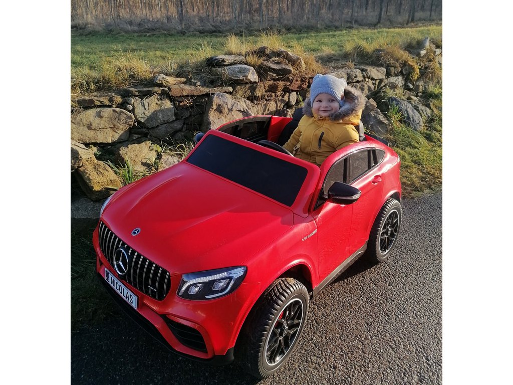 Dětské elektrické autíčko Mercedes GLC 63S 4x4 dvoumístné červené - Obrázek 2