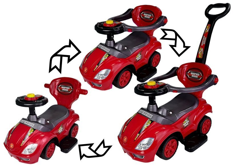 Dětské odrážedlo 3v1 Mega Car červené