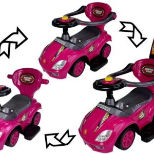 Dětské odrážedlo 3v1 Mega Car růžové