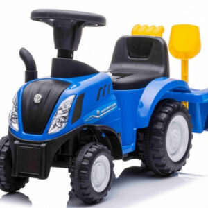 Dětské odrážedlo traktor s přívěsem New Holland T7 modrý