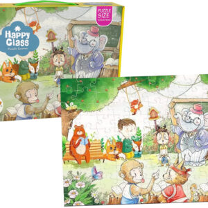 Dětské puzzle Škola pro zvířata 100 dílků