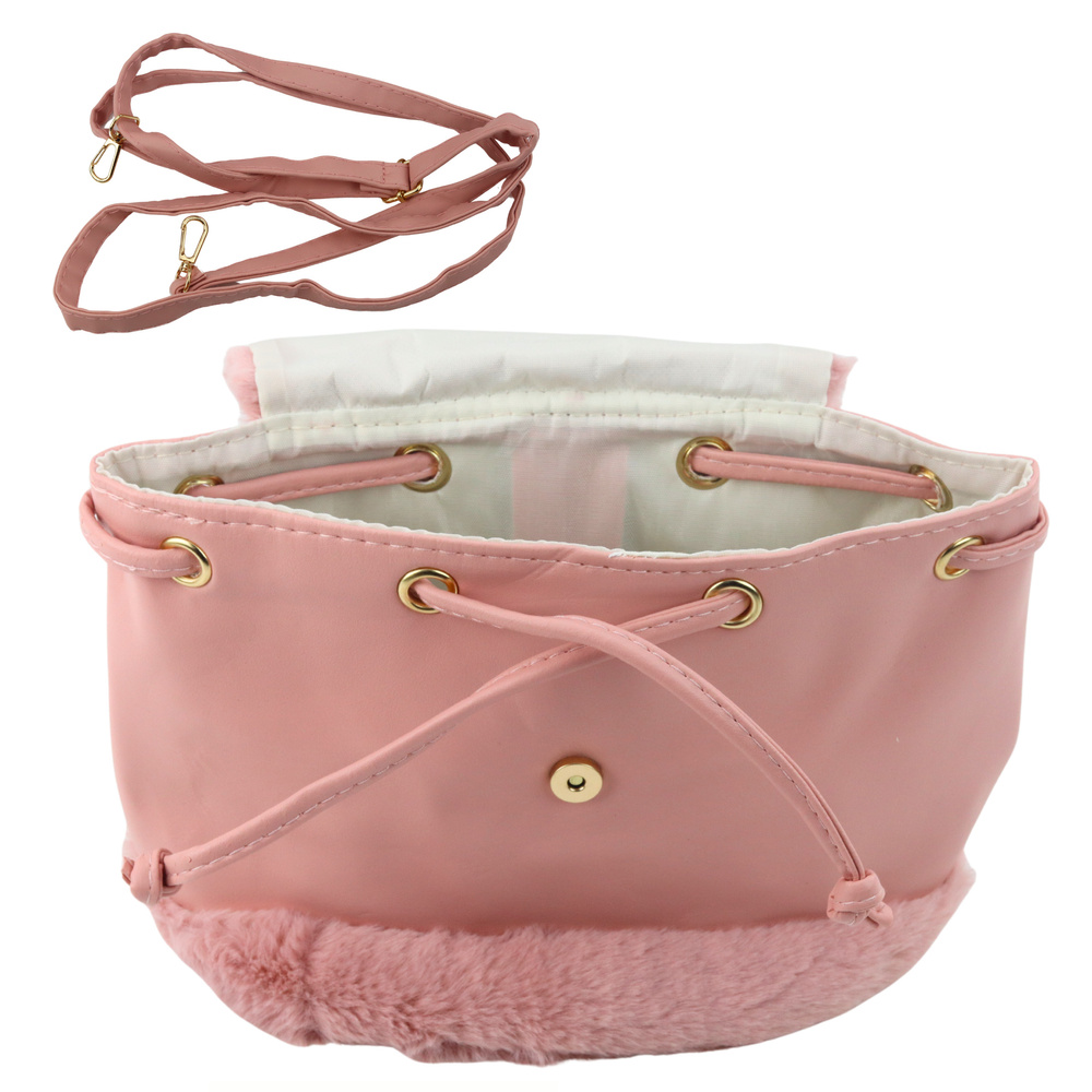 Dětský batoh s plyšovýma ušima 22cm 4L růžový - Obrázek 2