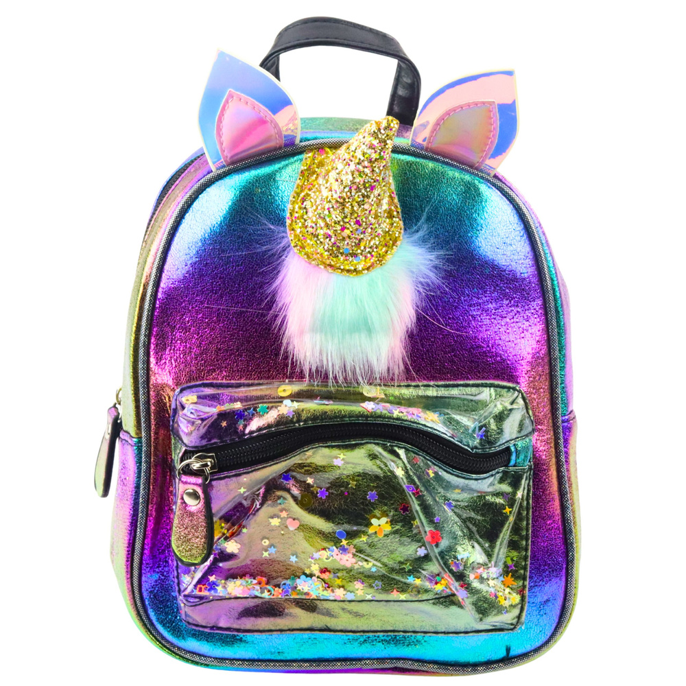 Dětský batoh s pohyblivými konfetami Jednorožec 25cm 4