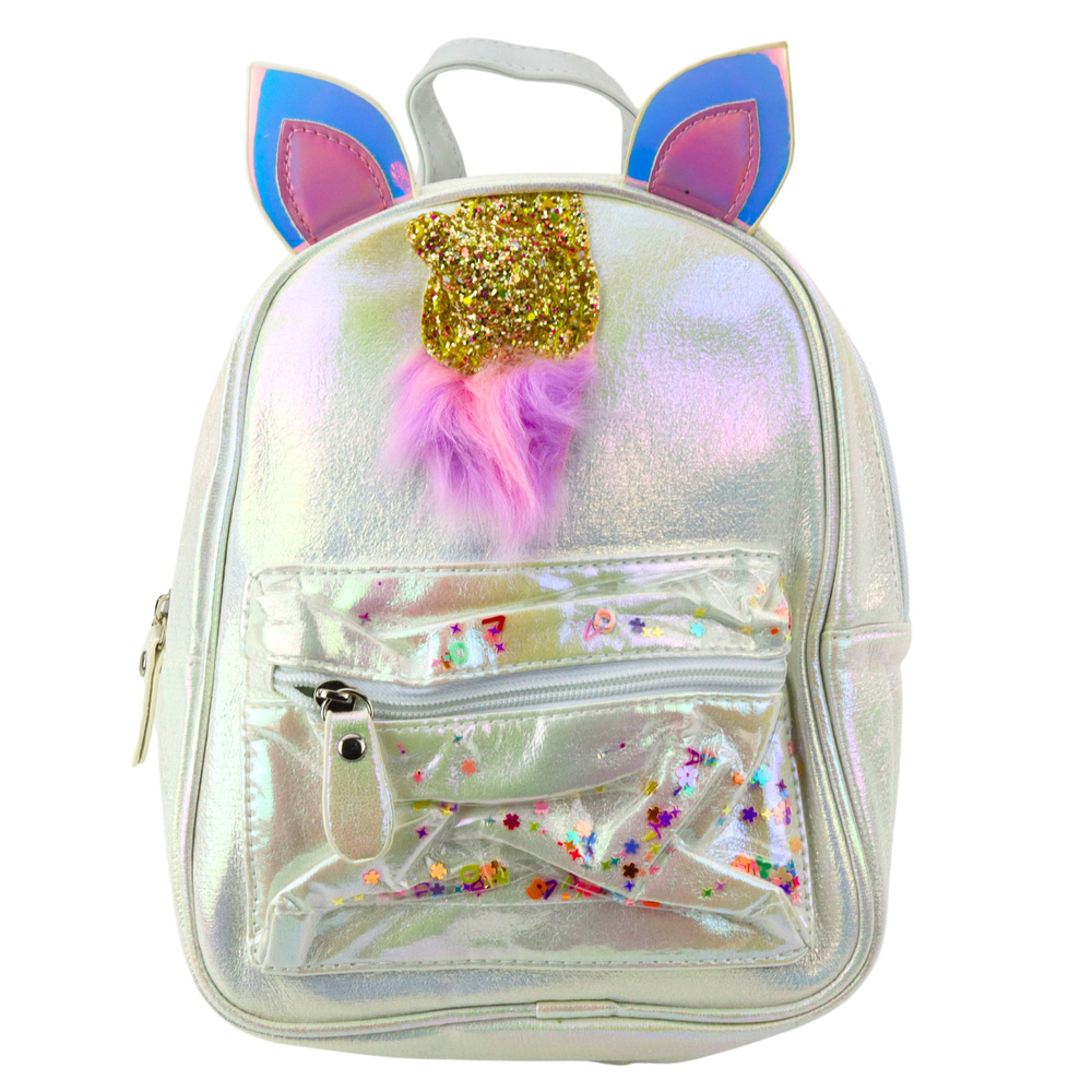 Dětský batoh s pohyblivými konfetami Jednorožec 25cm 4