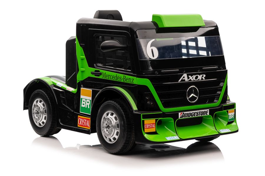 Dětský elektrický kamion Mercedes Axor LCD zelený - Obrázek 2