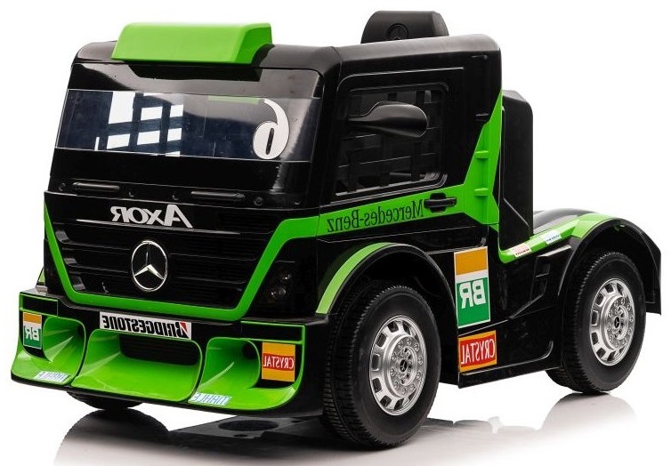 Dětský elektrický kamion Mercedes Axor LCD zelený