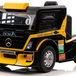 Dětský elektrický kamion Mercedes Axor LCD žlutý