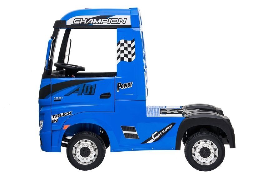 Dětský elektrický kamion Mercedes-Benz Actros 4x4 MP4 lakovaný modrý - Obrázek 2