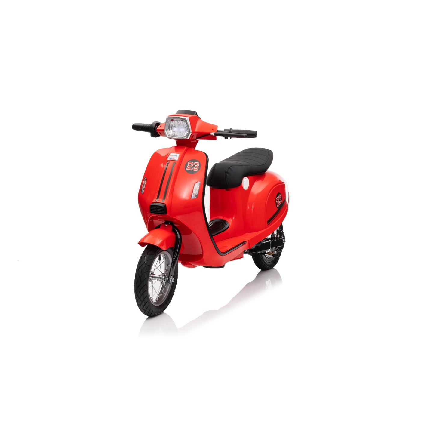 Dětský elektrický skútr Retro 23 červený - Obrázek 2