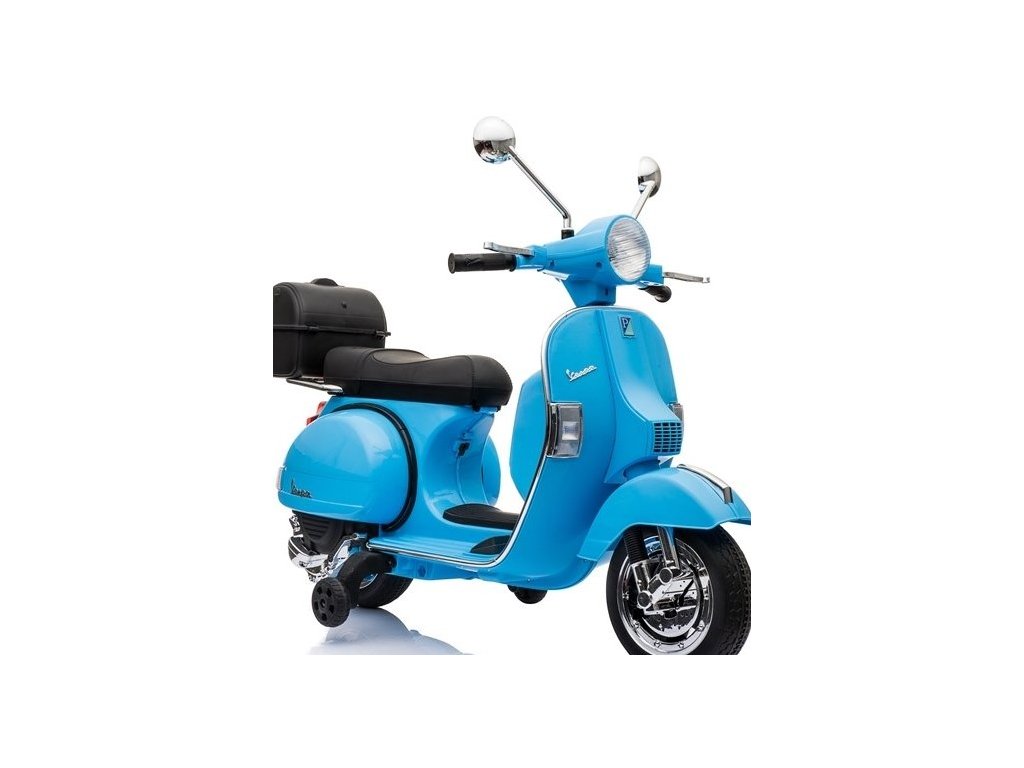 Dětský elektrický skútr Vespa modrá - Obrázek 2