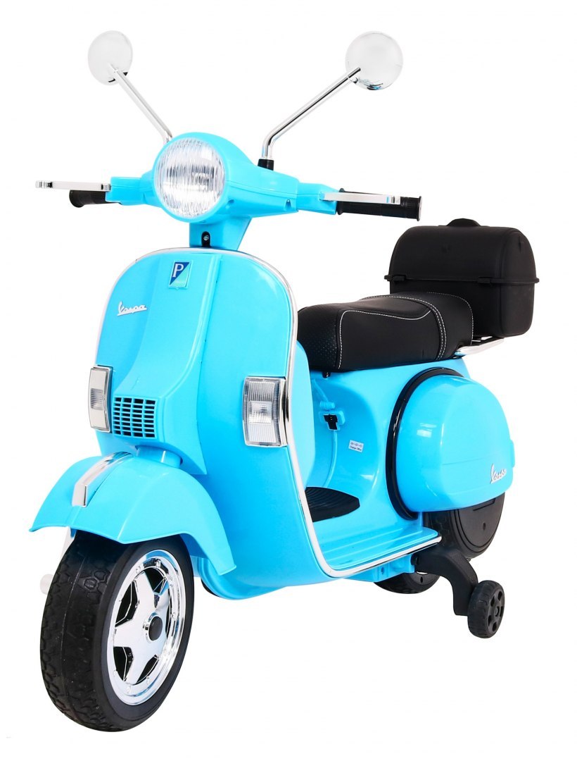 Dětský elektrický skútr Vespa modrý