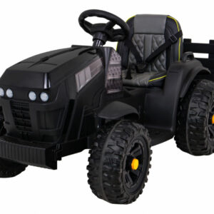 Dětský elektrický traktor Farmer s vlečkou a lopatou černý