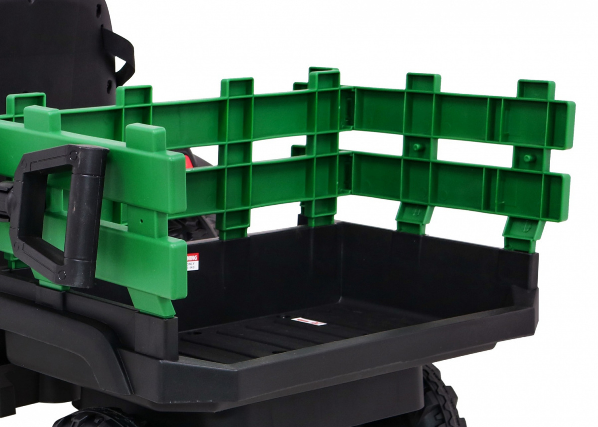 Dětský elektrický traktor Farmer s vlečkou a lopatou zelený - Obrázek 2