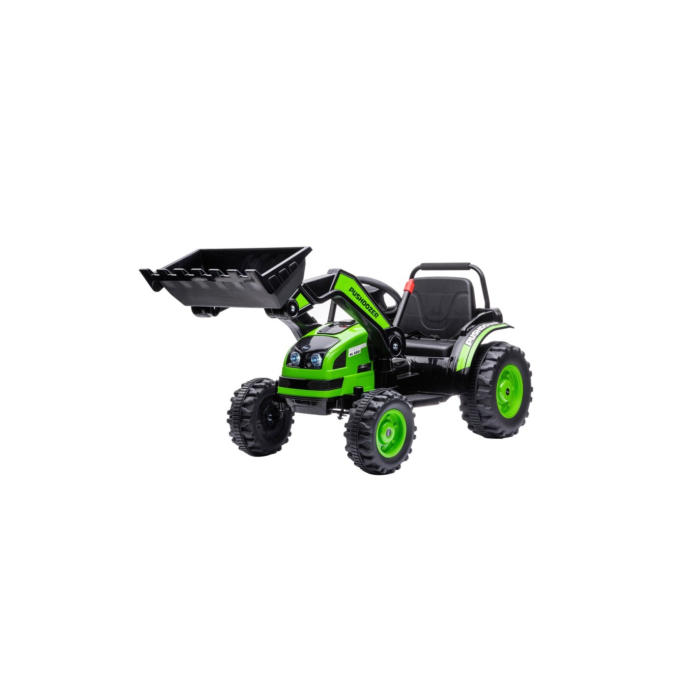 Dětský elektrický traktor s lopatou zelený - Obrázek 2