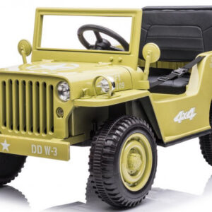 Dětský elektrický vojenský Jeep Willys 4x4 béžový