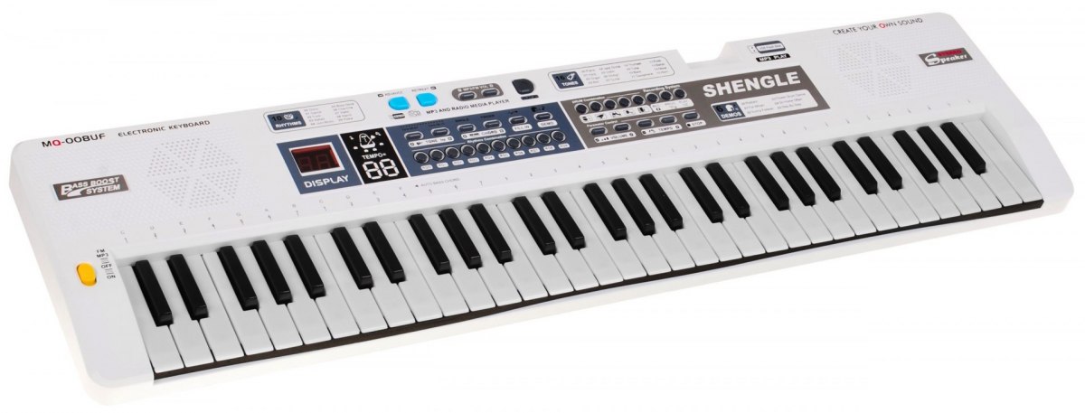 Dětský keyboard XXL bílý - Obrázek 2