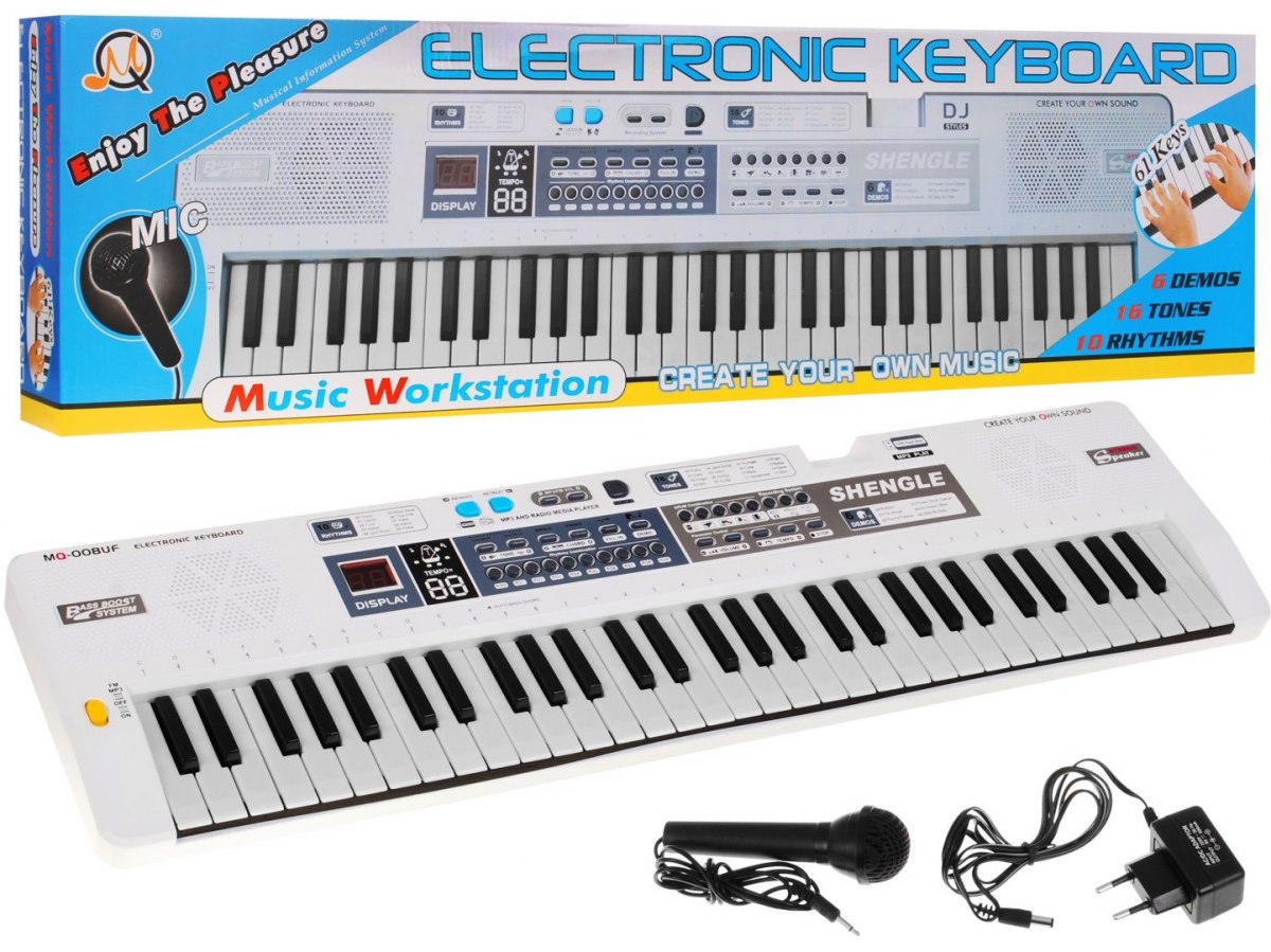 Dětský keyboard XXL bílý