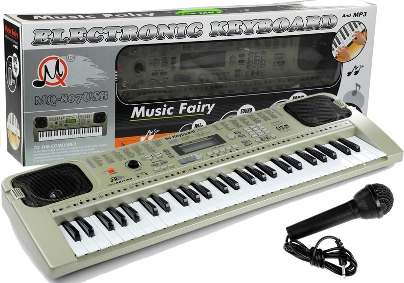 Dětský keyboard s příslušenstvím - mikrofon