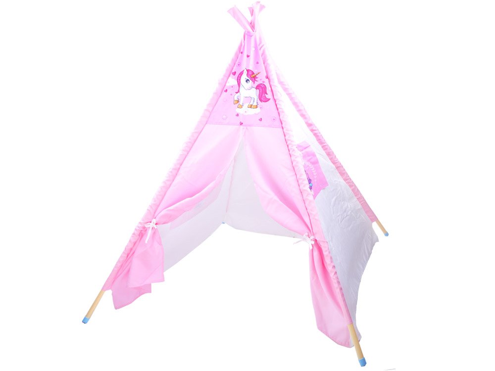 Dětský stan Teepee jednorožec růžový