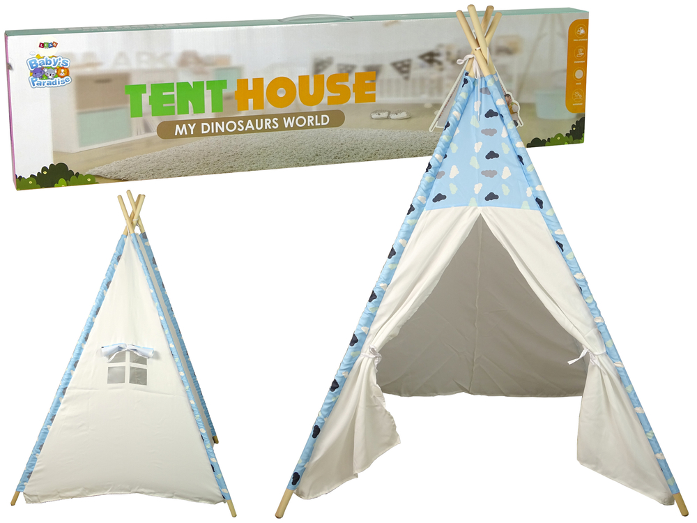 Dětský stan Teepee s mráčky - Obrázek 2