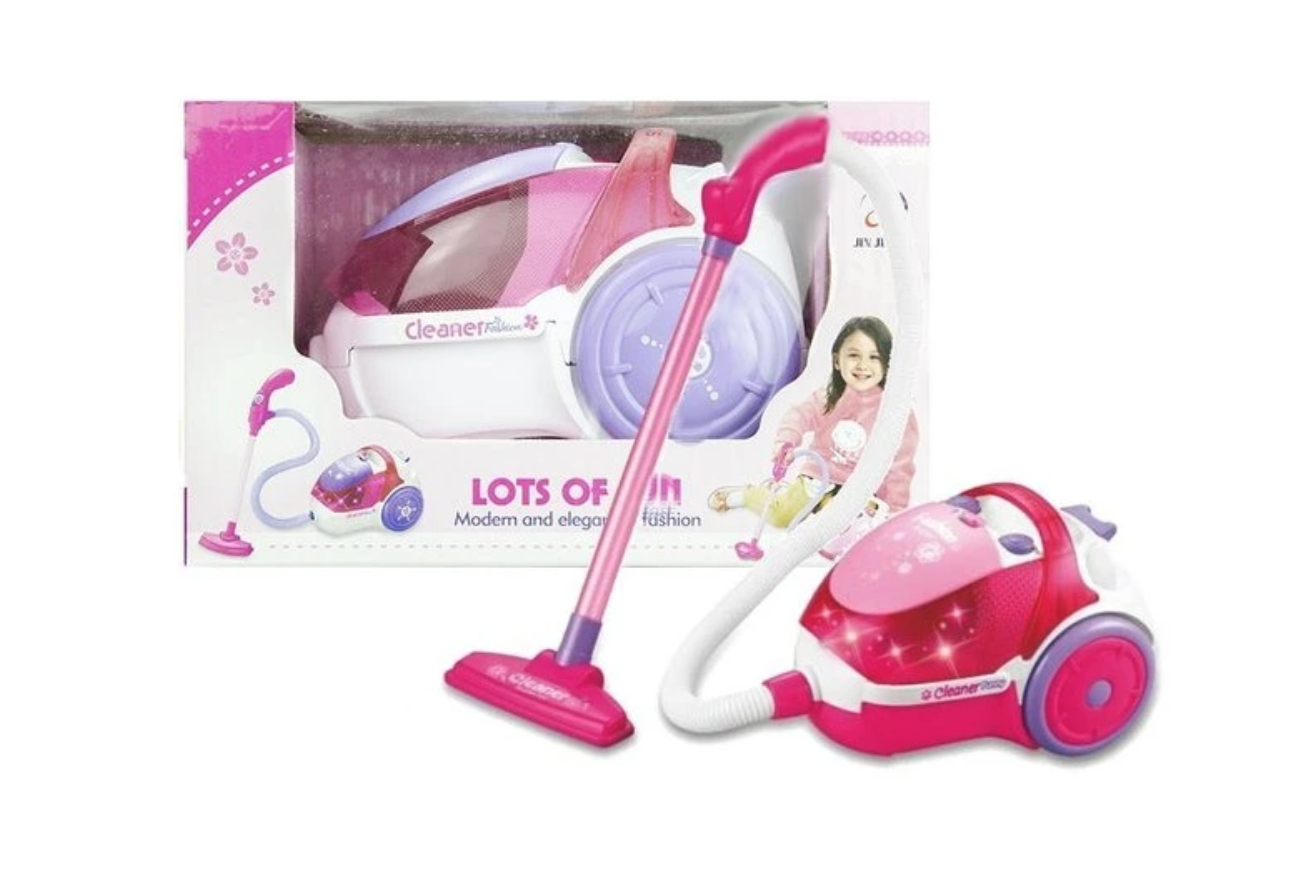 Dětský vysavač s efekty a funkci vysávání 26 cm růžový