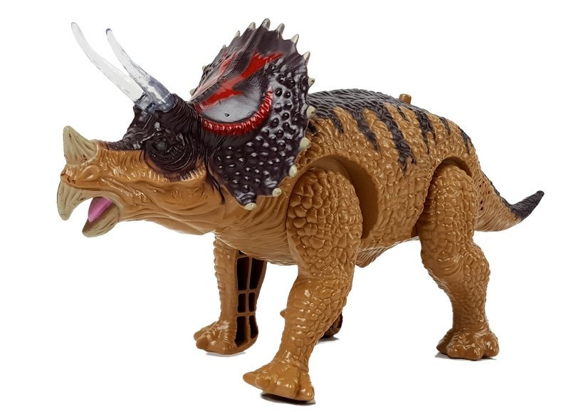 Dinosaurus Triceratops se zvukovými a svítícími efekty hnědý - Obrázek 2