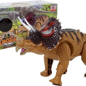 Dinosaurus Triceratops se zvukovými a svítícími efekty hnědý