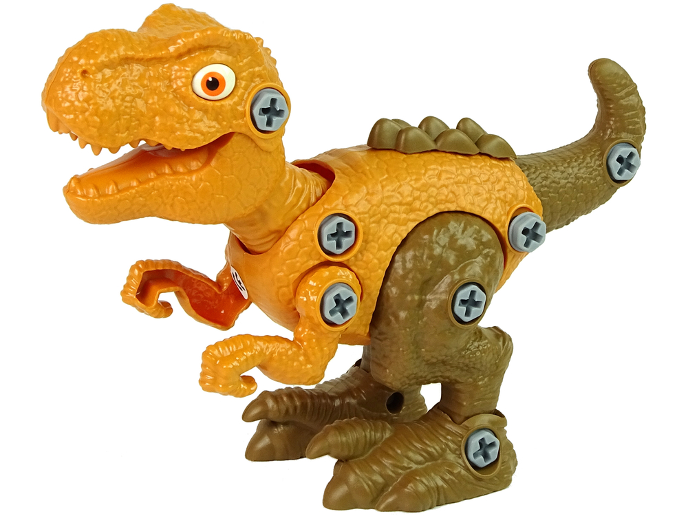 Dinosaurus Tyrannosaurus Rex s vejcem a šroubovákem oranžový - Obrázek 2