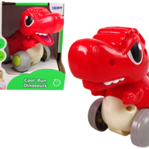 Dinosaurus na kolečkách T-Rex červený