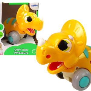 Dinosaurus na kolečkách Triceratops žlutý