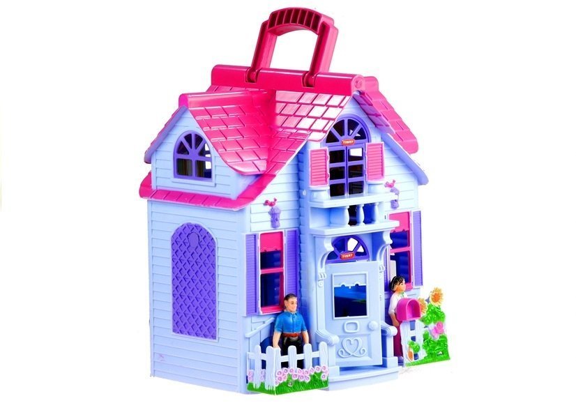 Domeček pro panenky s nábytkem Country House růžový F611 - Obrázek 2