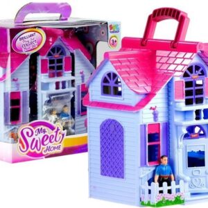 Domeček pro panenky s nábytkem Country House růžový F611